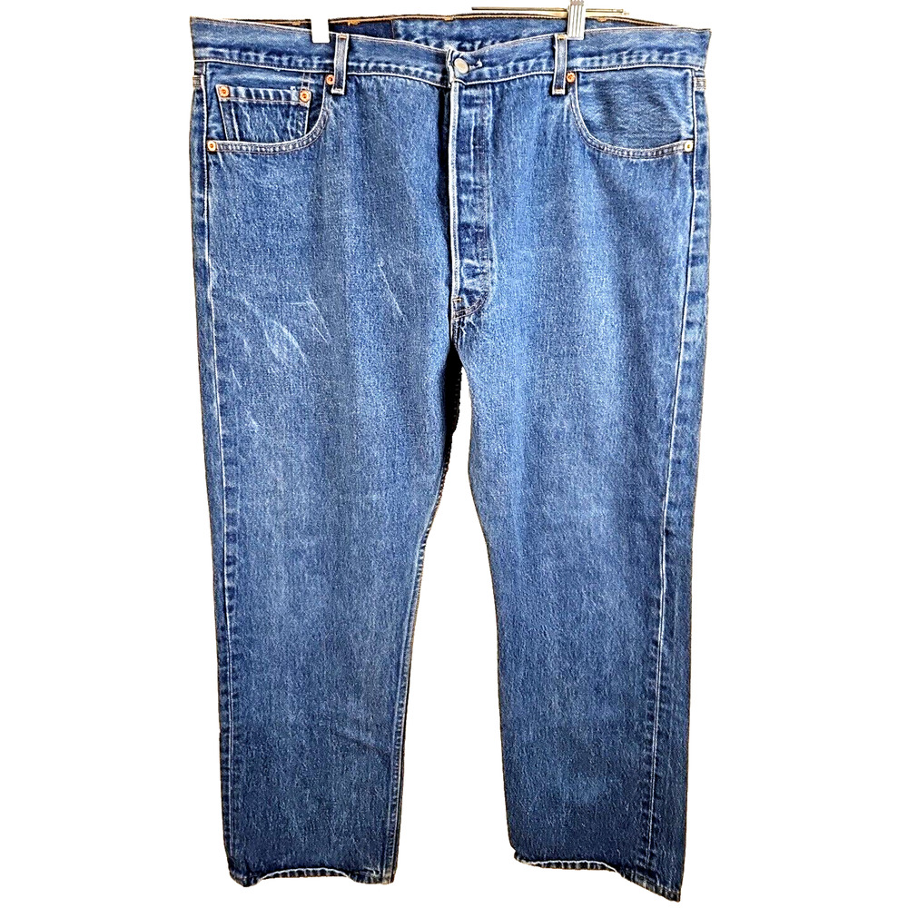 Vintage Levis 501XX Jeans Sz Tag 44X32 Fit 40X29 Blue Denim Button Fly USA